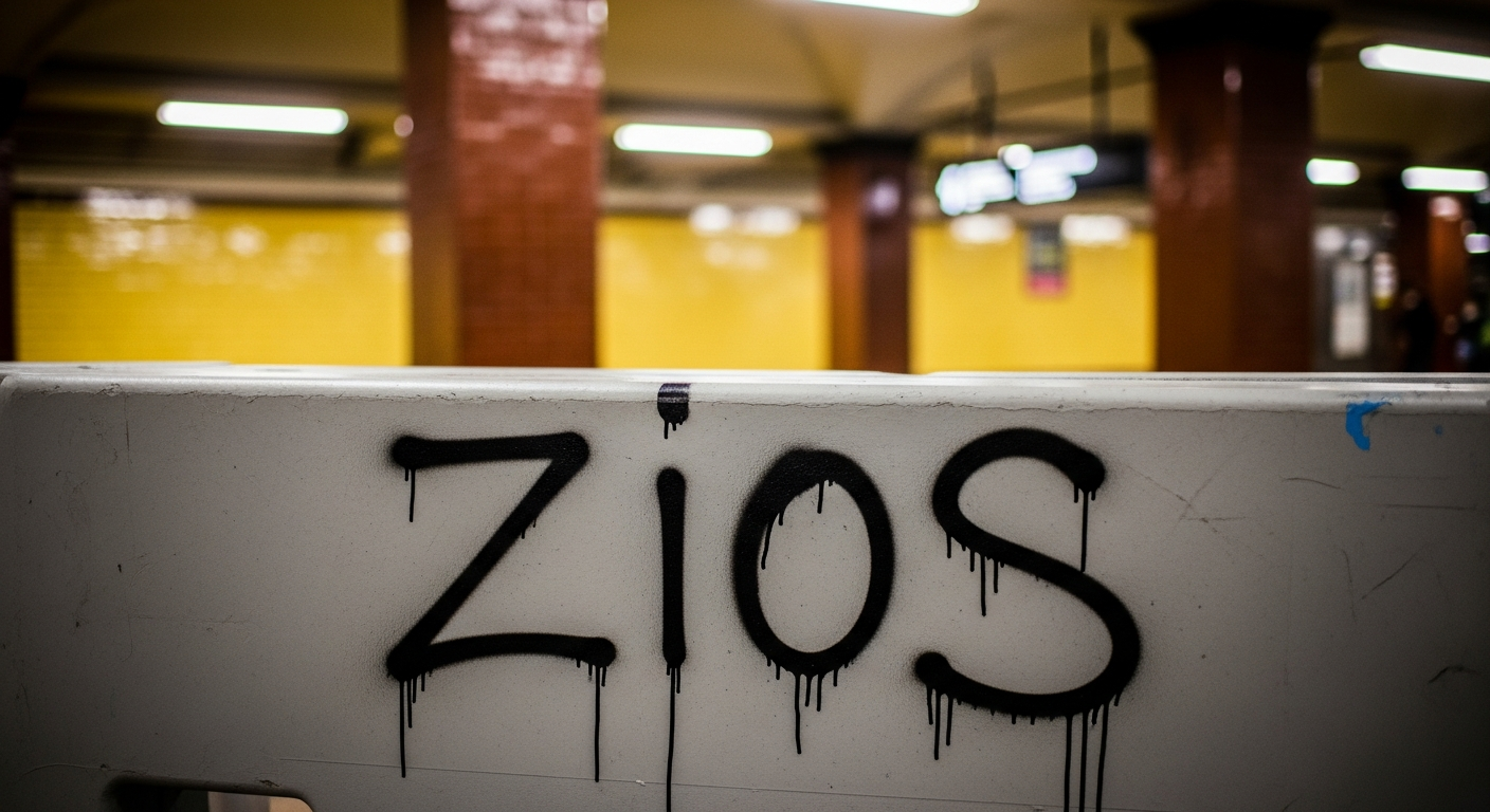 Antisemitic "Zios" Slur Defaces Berlin's Alexanderplatz Station