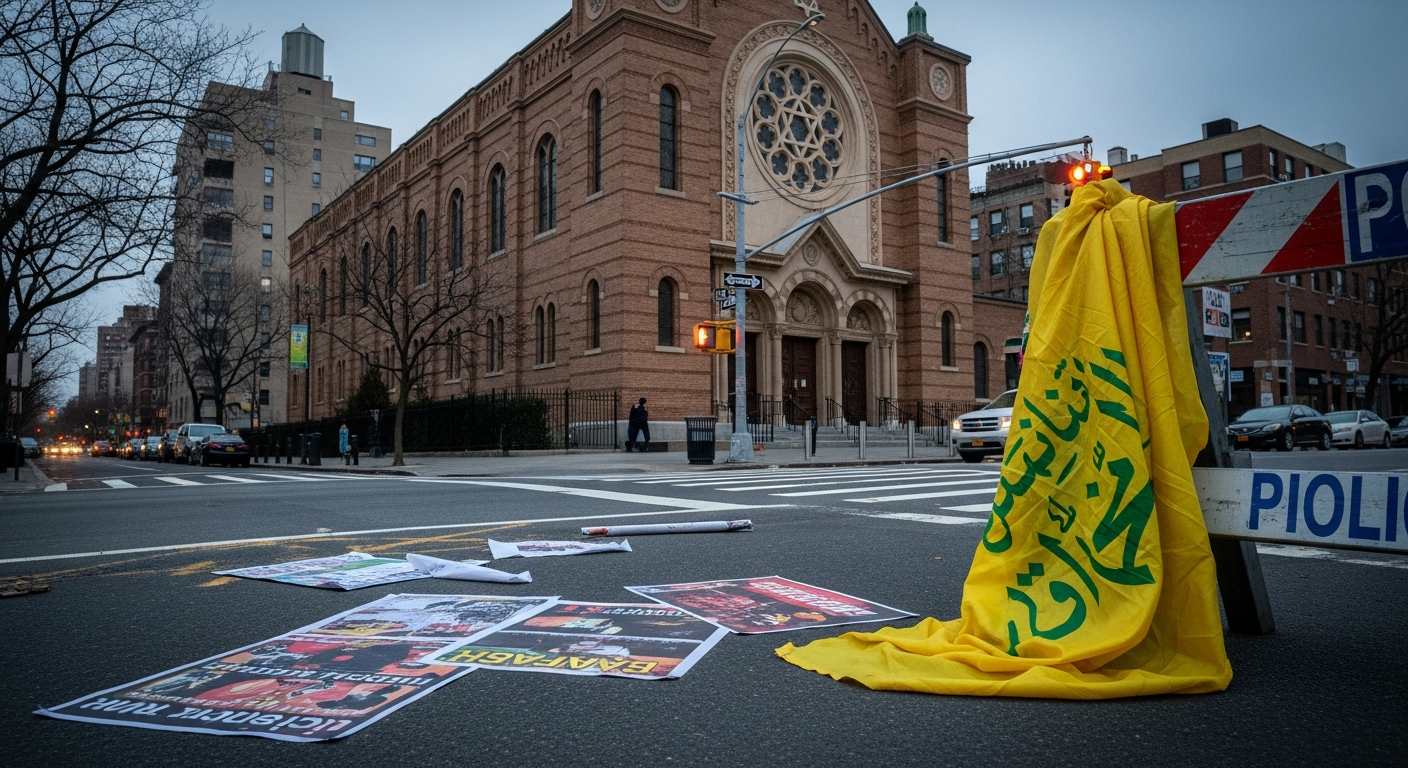Brooklyn Synagogue Besieged by Mob Waving Terrorist Flags