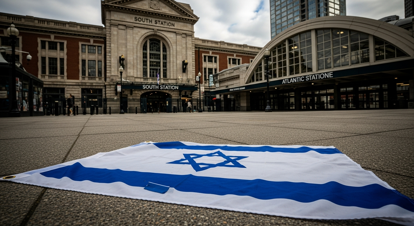 Hitler Impersonator Provokes Boston with Public Flag Stomping