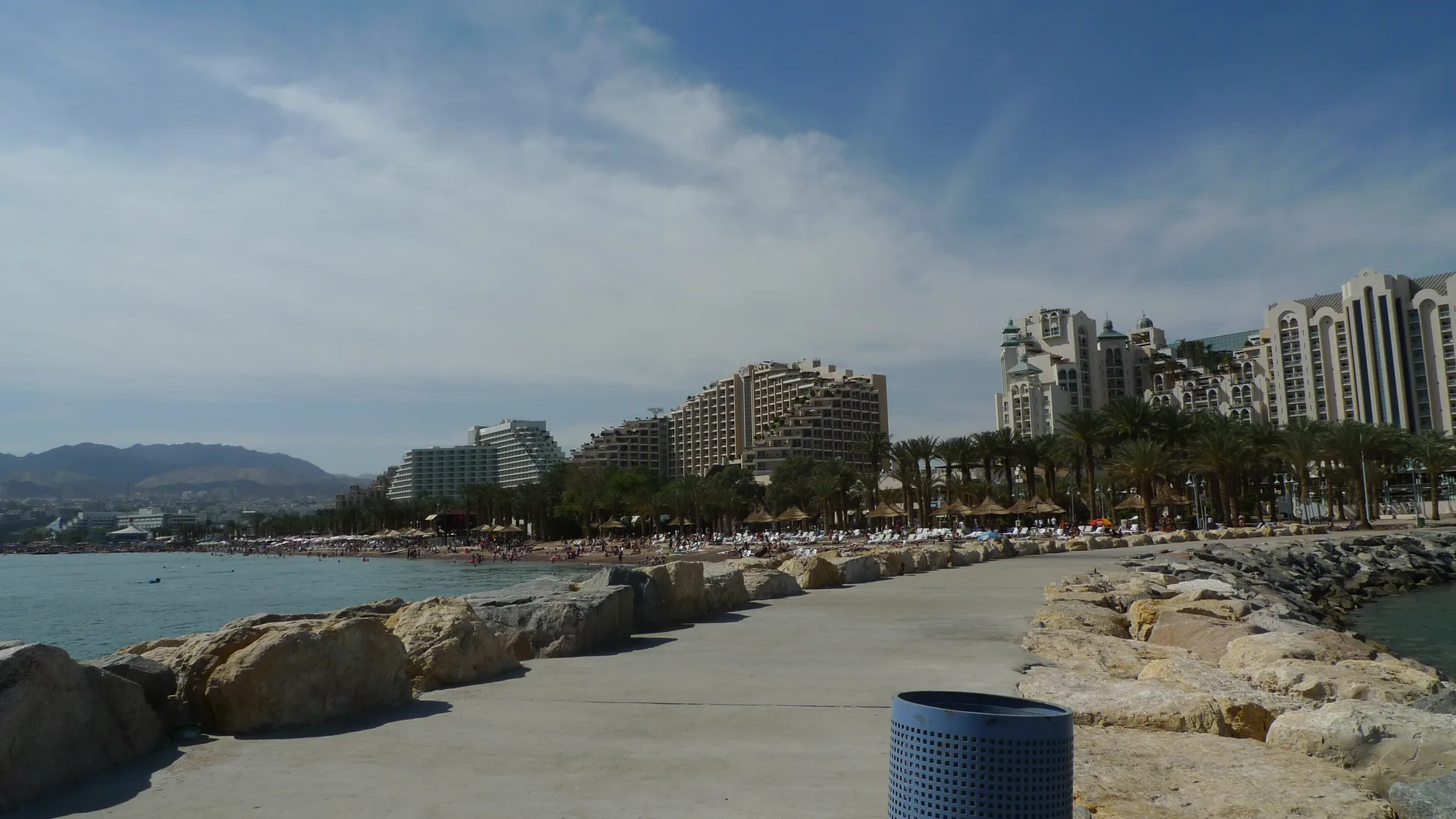 The Eilat coastline on the Red Sea