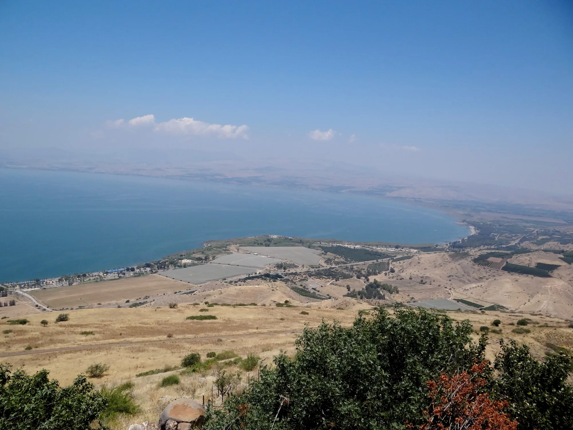 The Sea of Galilee seen from the Golan Heights