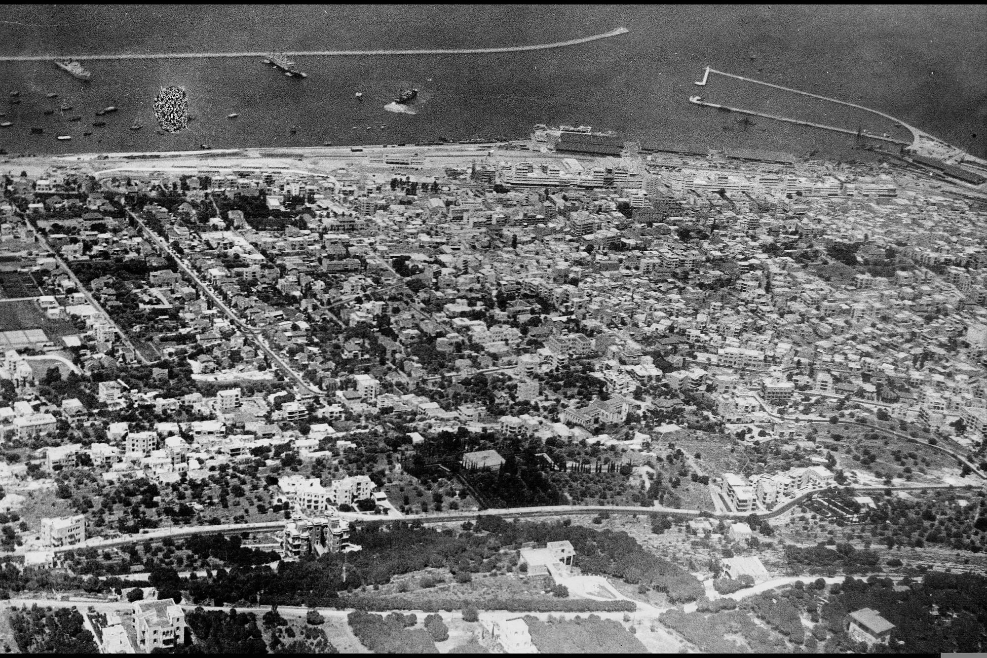 Aerial photograph of Haifa, 1937