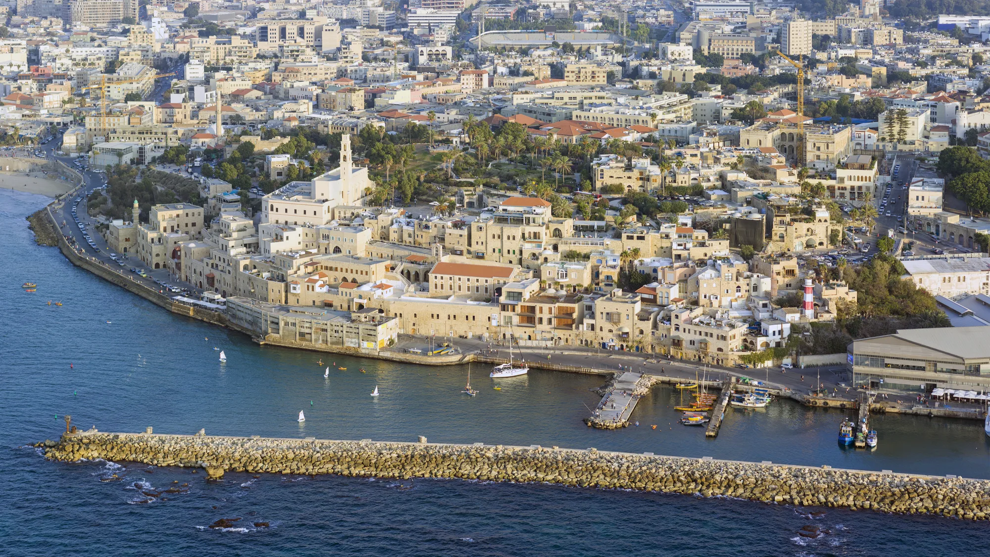 Aerial view of the Old Jaffa port